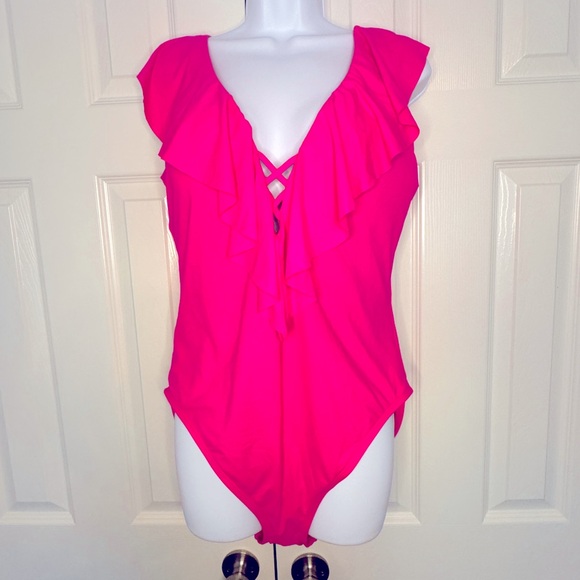 NWT La Blanca Tummy Control Swimsuit Size 16 - Picture 1 of 4